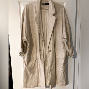 ZARA Oversized Linen Coat